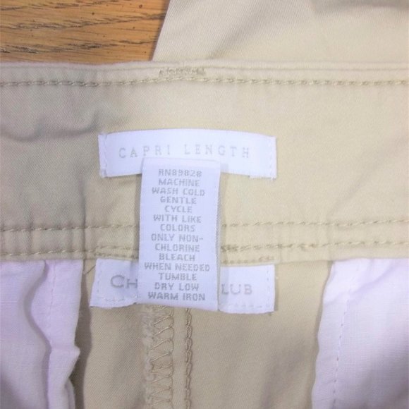 Charter Club Womens Carpis Cropped Pants Size 12 Pockets Casual Tan Khaki - Picture 4 of 4